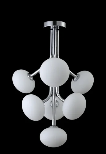 Светильник подвесной ALICIA SP7 CHROME/WHITE Crystal Lux белый 7 ламп, основание хром в стиле современный  фото 6