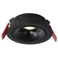Светильник точечный LED Dorsum WTD.O08.660.40.12 Wertmark чёрный на 1 лампу, основание чёрное в стиле хай-тек современный круглый