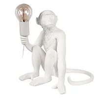 Настольная лампа Monkey 10314T/A LOFT IT без плафона 1 лампа, основание белое смола в стиле современный животные