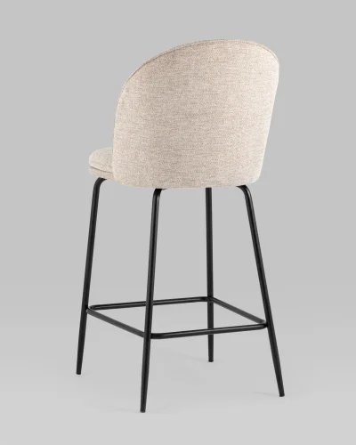 Стул полубарный Echo, бежевый УТ000038595 Stool Group, бежевый/шенилл, ножки/металл/чёрный, размеры - ***** фото 5