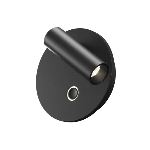 Бра с выключателем LED Ego C176WL-9W-2.7-4K-B Maytoni чёрный на 1 лампу, основание чёрное в стиле современный хай-тек для чтения