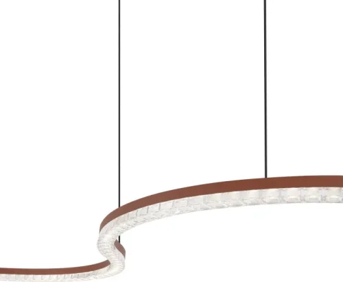 Светильник подвесной LED Euclidics SL1018.603.01 ST-Luce прозрачный на 1 лампу, основание терракотовое в стиле хай-тек фото 3