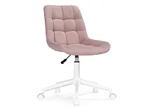 Компьютерное кресло Честер розовый / белый 533175 Woodville, розовый/велюр, ножки/металл/белый, размеры - *920***490*600