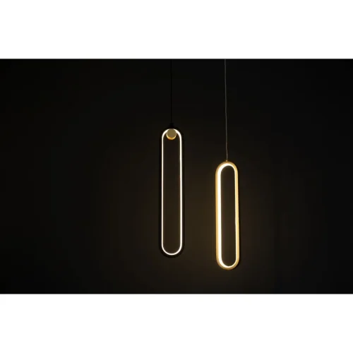 Светильник подвесной LED 0878PL-18GD Milosh Tendence матовый золото на 1 лампу, основание матовое золото в стиле современный фото 2