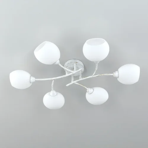 Люстра потолочная Флорида CL148160 Citilux белая на 6 ламп, основание белое в стиле современный  фото 3
