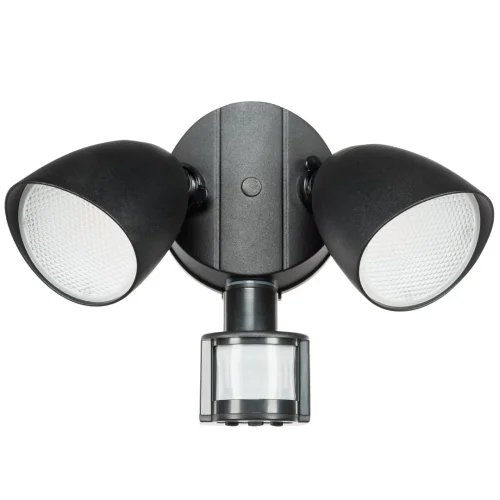 Прожектор LED с датчиком движения Diva 374437 Lightstar уличный IP54 чёрный 2 лампы, плафон чёрный в стиле современный LED
