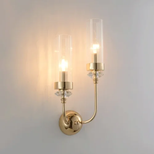Бра SECRET AP2 GOLD Crystal Lux прозрачный на 2 лампы, основание золотое в стиле классический фото 5 Бра SECRET AP2 GOLD Crystal Lux прозрачный на 2 лампы, основание золотое в стиле классический фото 5