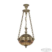 Светильник подвесной 71000P/30AZ FP Amber/M-1H FA5S Bohemia Ivele Crystal янтарный коричневый 8 ламп, основание бронзовое в стиле классика sp