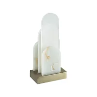 Настольная лампа LED Foros 5437/12TL Odeon Light белая на 1 лампу, основание бронзовое металл в стиле современный минимализм 