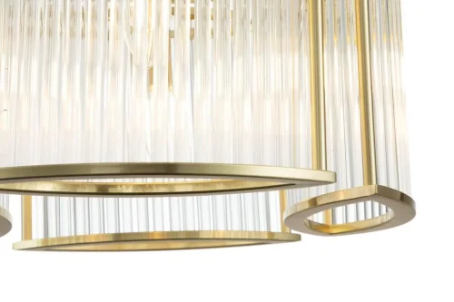 Светильник подвесной Corsetto V000073 Indigo прозрачный 4 лампы, основание золотое в стиле современный  фото 3