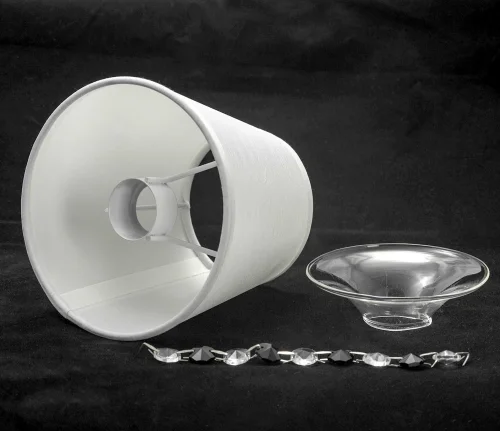 Люстра подвесная LSP-8080 Lussole белая на 5 ламп, основание хром в стиле современный  фото 8