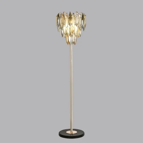 Торшер Vilna 5068/4F Odeon Light  янтарный разноцветный серый белый 4 лампы, основание золотое в стиле современный
 фото 3
