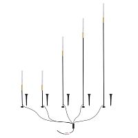 Ландшафтный светильник LED Muster A1083PA-5BK Arte Lamp уличный IP65 чёрный на 5 ламп, плафон белый в стиле минимализм современный LED Ландшафтный светильник LED Muster A1083PA-5BK Arte Lamp уличный IP65 чёрный на 5 ламп, плафон белый в стиле минимализм современный LED