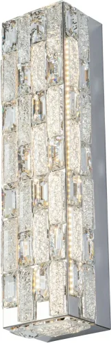 Бра LED Gabbana 4014/09/01WL Stilfort прозрачный на 1 лампу, основание хром в стиле современный с пультом