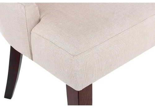 Деревянный стул Elegance dark walnut / fabric cream 11027 Woodville, бежевый/ткань, ножки/дерево/коричневый, размеры - ****520*580 фото 6