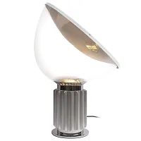 Настольная лампа Taccia 10294/S Silver LOFT IT прозрачная 1 лампа, основание серебряное хром металл в стиле  