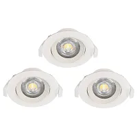 Светильник точечный комплект LED Sartiano 32896 Eglo белый 3 лампы, основание белое в стиле хай-тек современный 