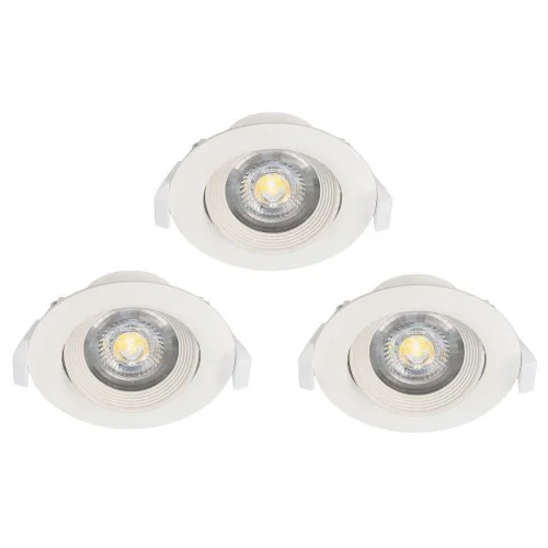 Светильник точечный комплект LED Sartiano 32896 Eglo белый 3 лампы, основание белое в стиле хай-тек современный 