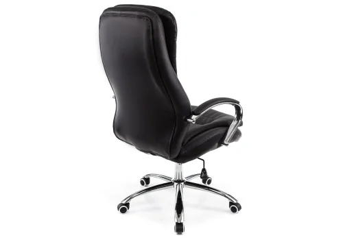 Компьютерное кресло Tomar черное 1740 Woodville, чёрный/искусственная кожа, ножки/металл/хром, размеры - *1260***680*680 фото 4