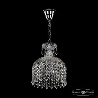 Светильник подвесной 14781/22 Ni Drops Bohemia Ivele Crystal прозрачный 3 лампы, основание никель в стиле классика drops