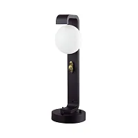 Парковый светильник Luma 5434/1F Odeon Light уличный IP54 чёрный на 1 лампу, плафон белый в стиле флористика скандинавский современный G9