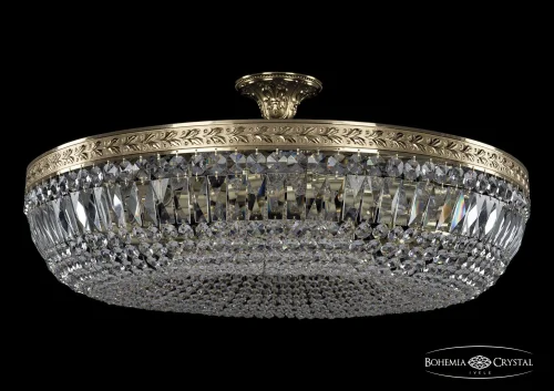 Люстра потолочная хрустальная 19041/80IV G Bohemia Ivele Crystal прозрачная на 16 ламп, основание золотое в стиле классический sp