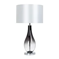 Настольная лампа Naos A5043LT-1BK Arte Lamp белая 1 лампа, основание чёрное стекло металл в стиле современный 