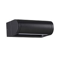 Настенный светильник LED уличный Twinset 7117/12WL Odeon Light уличный IP65 чёрный на 1 лампу, плафон чёрный в стиле хай-тек современный LED