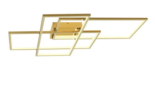 Люстра потолочная LED Grace 231/3-60W-3000K GL iLedex золотая на 1 лампа, основание золотое в стиле хай-тек современный квадраты