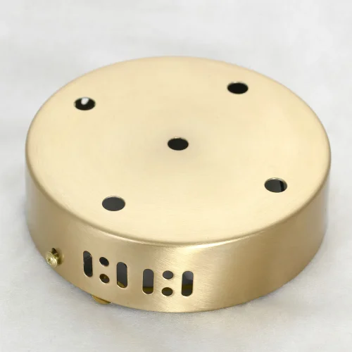 Люстра подвесная LED Centennial LSP-7024 Lussole прозрачная на 1 лампа, основание золотое в стиле современный кольца фото 4