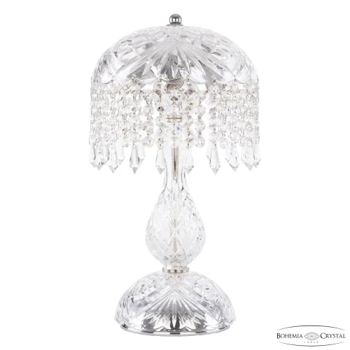 Настольная лампа 14781L1/22 Ni Drops Bohemia Ivele Crystal прозрачная 3 лампы, основание никель металл в стиле классический drops