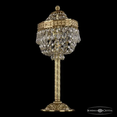 Настольная лампа 19273L6/35IV G Bohemia Ivele Crystal прозрачная 2 лампы, основание золотое металл в стиле классический sp фото 2
