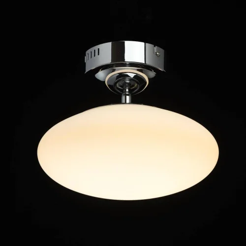 Светильник потолочный LED Эрида 706010201 DeMarkt белый 1 лампа, основание хром в стиле современный  фото 2