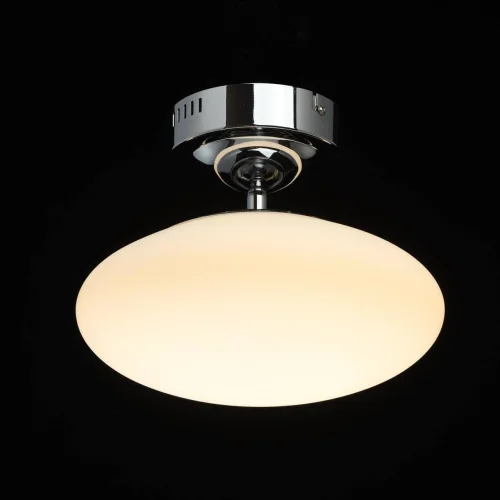 Светильник потолочный LED Эрида 706010201 DeMarkt белый на 1 лампу, основание хром в стиле современный фото 2