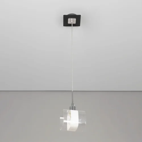 Светильник подвесной Вирта CL139012 Citilux прозрачный 1 лампа, основание чёрное в стиле современный  фото 4