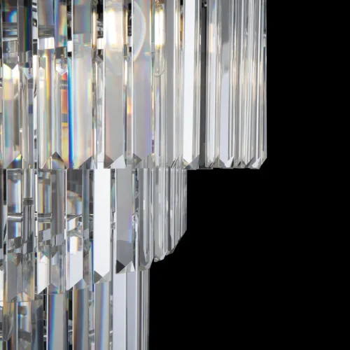 Люстра потолочная Louis RC007CL-08CH Maytoni прозрачная на 8 ламп, основание хром в стиле современный классический каскад фото 3