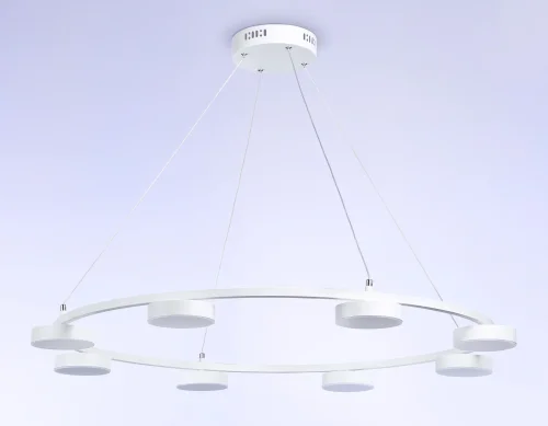 Люстра подвесная LED с пультом FL51761 Ambrella light белая на 1 лампа, основание белое в стиле современный хай-тек с пультом фото 5