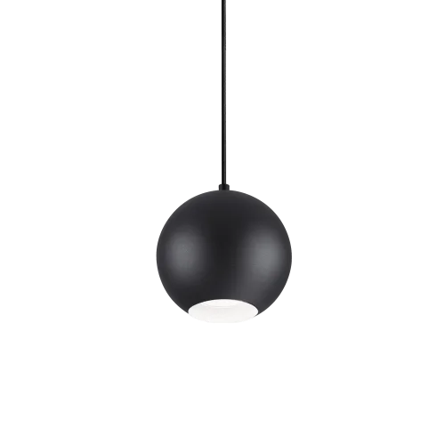 Светильник подвесной MR JACK SP1 BIG NERO Ideal Lux чёрный 1 лампа, основание чёрное в стиле современный шар