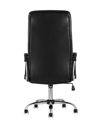 Кресло руководителя TopChairs Tower, черное УТ000001950 Stool Group, чёрный/экокожа, ножки/металл/хром, размеры - ****630*700 фото 4