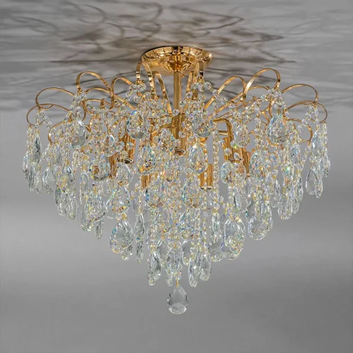Люстра потолочная Crown 1113/7PL Escada прозрачная на 7 ламп, основание золотое в стиле классический  фото 5