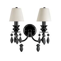 Бра Грейс / Grace 10203/2W Black LOFT IT белый на 2 лампы, основание чёрное в стиле Бра Грейс / Grace 10203/2W Black LOFT IT белый на 2 лампы, основание чёрное в стиле