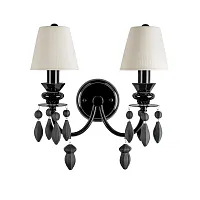 Бра Грейс / Grace 10203/2W Black LOFT IT белый на 2 лампы, основание чёрное в стиле современный эклектика арт-деко 