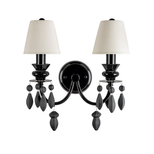 Бра Грейс / Grace 10203/2W Black LOFT IT белый на 2 лампы, основание чёрное в стиле Бра Грейс / Grace 10203/2W Black LOFT IT белый на 2 лампы, основание чёрное в стиле