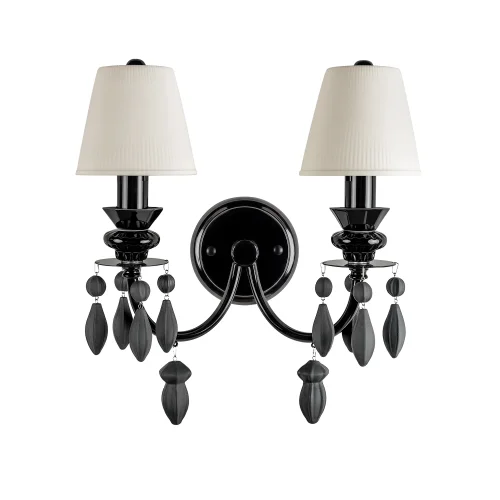 Бра Грейс / Grace 10203/2W Black LOFT IT белый на 2 лампы, основание чёрное в стиле современный эклектика арт-деко Бра Грейс / Grace 10203/2W Black LOFT IT белый на 2 лампы, основание чёрное в стиле современный эклектика арт-деко