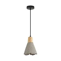 Светильник подвесной Eoliana 8351/1B Lumion серый на 1 лампу, основание чёрное в стиле скандинавский 