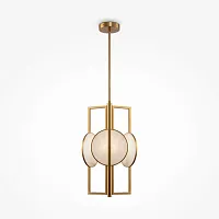 Светильник подвесной Marmo MOD099PL-03G Maytoni белый золотой на 3 лампы, основание золотое в стиле современный 