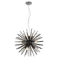 Люстра подвесная Star LSP-8337 Lussole чёрная на 9 ламп, основание чёрное в стиле модерн 