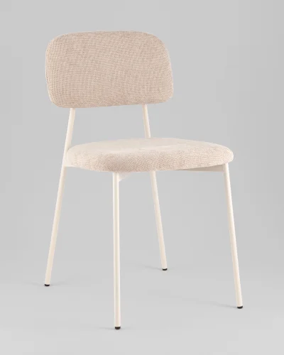 Стул Chao, бежевый, бежевые ножки, 2шт./уп. УТ000039974 Stool Group, бежевый/рогожка, ножки/металл/бежевый, размеры - *780****