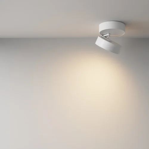 Светильник накладной LED Onda C024CL-18W3K-W-1 Maytoni белый на 1 лампу, основание белое в стиле современный хай-тек круглый фото 5