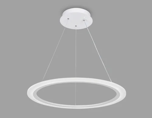 Светильник подвесной LED с пультом FA4342 Ambrella light белый 1 лампа, основание белое в стиле современный хай-тек минимализм с пультом кольца фото 6